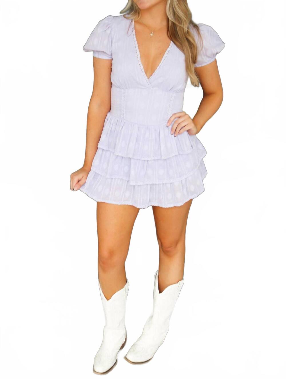 NEW DAY + MOON rain mini dress in purple - Picture 4 of 4